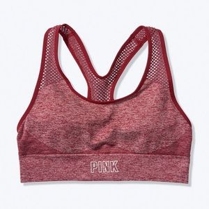 VS PINK SEAMLESS LIGHTLY-LINED GYM RACERBACK SPORTS BRA 💕